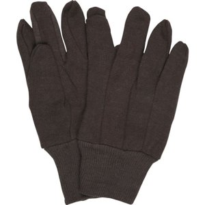 Boston Industrial 9oz. Gants de travail Brown Jersey, poignet tricoté, 12-Pack