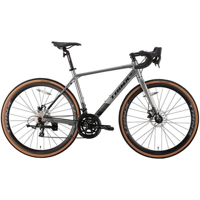 Trinx Sky 700C Vélo de route pour hommes et femmes, 18 Vélo hybride de vitesse pour adultes & Les jeunes, 14+ ans, Grey