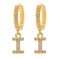 thumbnail image 1 of LSLJS Dainty Gold Plated Initial Hoop Earrings Letter Alphabet Dangle Earrings Fashion Sparkly Rhinestone Letter Initial Pendant Drop Earrings for Women Valent, 1 of 1