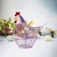 thumbnail image 1 of Iron Kitchen Basket Decoration, Chicken-Shaped Storage Rack for Eggs, Ginger & Garlic, Home Craft Wind Lamp for Kitchen, Dining Room & Party Decor, Green Iron Art, 1 of 5