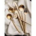 thumbnail image 3 of Silverware Set,48-Piece Stainless Steel Flatware Service for 12, Kitchen Accessories Utensils Tableware Cutlery Set,Dishwasher Safe, Glod, 3 of 7