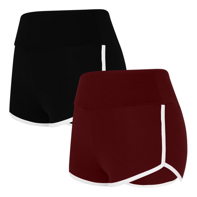 Timegard 2pc Shorts for Women Casual Workout Running Shorts Fitting Comfy Athletic Summer Solid Color