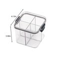 thumbnail image 4 of JilgTeok 4 Packs Glass Food Storage Containers with Airtight Lids BPA Free Square Meal Prep Containers for Kitchen Pantry Organization, 4 of 7