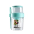 thumbnail image 1 of Ramiter Cereal And Milk Container Double Layer Hiking Food Container Snack Cup Camping And RV Storage And Organization To Go Cup For Crunch Yogurt Container Chiller Cup Set, 1 of 3