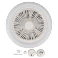 thumbnail image 2 of Ceiling Fan With Light, 9.8In 2400Lm LED Indoor Low  Ceiling Fan With E27 Lamp, Quiet Enclosed Ceiling Fan For Bedroom Kitchen Living Room, White, 2 Installation Methods, 2 of 8
