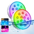 thumbnail image 1 of HLONK CRISLEX Rechargeable Pool Lights for Above Ground Pool  Hot Tub Accessories - Upgraded Submersible LED Lights With Remote 16 Colors  Lithium Battery  USB Charging - For Pool  Bath, 1 of 7