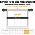 thumbnail image 3 of 2 Pack Gold Curtain Rods for Windows 66 to 120 Inch, 1 Inch Adjustable Heavy Duty Easy Install Curtain Rods Set for Outdoor, Patio, Farmhouse, Bedroom, Living Room (Gold,30"-120",2 Pack), 3 of 5