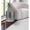 thumbnail image 2 of Meridian Furniture Table d'Appoint Ronde Cylindrique en Métal Brossé Chromé, 2 of 4