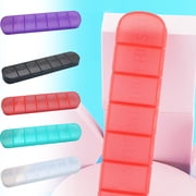 Wzzjkit Pill Organizer, Weekly Pill Organizer Pill Box, Transparent 7 Compartments Medicine Pill Organizer Travel, Pill Case for Big Vitamin Supplements Fish Oil