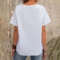 thumbnail image 4 of Yuyuzo Womens T Shirts Plain Short Sleeve Shirts Round Neck Tops Solid Color Basic Summer Tees, 4 of 7