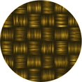thumbnail image 1 of Ahgly Company Tapis Rond Lavable en Machine Intérieur Transitionnel Brun Bronze Foncé, 4 Pieds Rond, 1 of 7