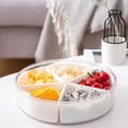 thumbnail image 1 of Yhmxh Kitchen Gadgets Kitchen Essentials Plastic Divided Serving Tray With Lids,Snack Fruit Trayfood Storage Lunch Storage Box,Vegetarian Candy Snack Party Appetizers Tray Compartment compote, 1 of 5