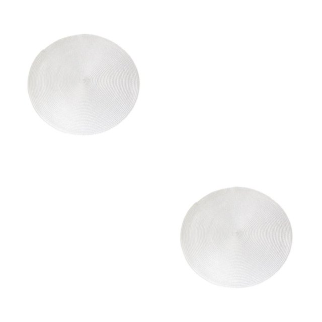 Maytalsory Sturdy And Durable Table Mats For Everyday Wide Application Place Mats white 2Set