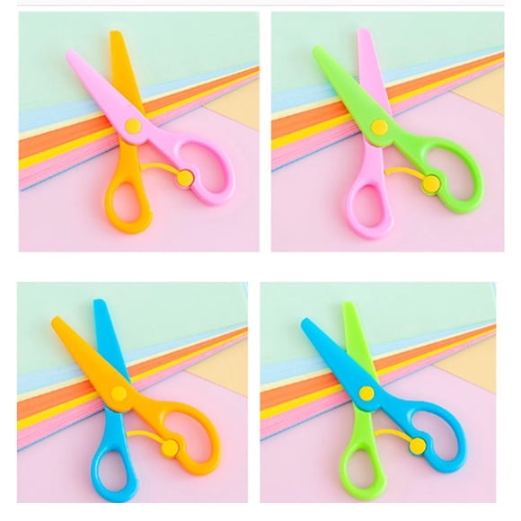 Uuiauoio Ciseaux de Sécurité, 1 Pce Ciseaux à Pointe Émoussée Fournitures d'Entraînement Préscolaire pour l'Art, Conception Anti-Pincement, Développement de la Coordination Oeil-Main, Outils pour Pâte à Modeler Essentiels d'Artisanat