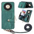 thumbnail image 3 of Crossbody Phone Case Wallet with Detachable Strap for Honor X9B Shockproof Cover Green, 3 of 5