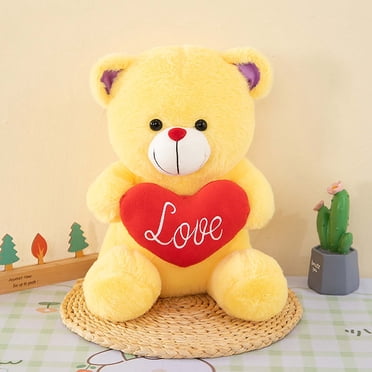Heart-Hugging Plush Bear - Ultra-Soft Stuffed Animal with Embroidered Details, Cuddly Companion for Kids and Adults, Perfect Nursery Decor or Gift for Special Occasions