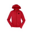 thumbnail image 1 of Gravity Outdoor Co. Womens Fleece Hooded Jacket - Black Logo - True Red - S, 1 of 1