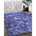 thumbnail image 3 of Ahgly Company Tapis d'Intérieur Lavable en Machine Carré Transitionnel Bleu Ciel, 7 Pieds Carré, 3 of 7