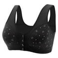 thumbnail image 1 of Timegard Plus Size Bras for Women Front Closure Button Bras Full Support Print Comfort Wirefree Daily Bras, 1 of 5