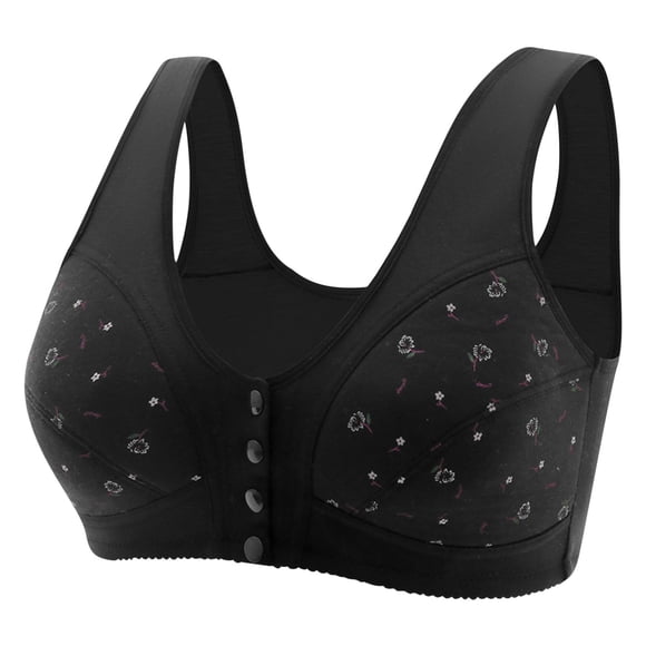 yoeyez sous-Vêtements et Soutiens-Gorge pour Femmes, Soutiens-Gorge Sans Armatures à Fermeture devant pour Femmes, Couvrance Totale, Soutiens-Gorges Légers Confortables, Soutien-Gorge Rehausseur, Soutiens-Gorge d'Allaitement pour l'Allaitement Noir 42/95
