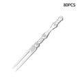 thumbnail image 1 of Pack of 80 Fruit Cake Fork with Handle Single-use Handheld Pastry Baking Food Picks Dessert Pastry Forks Snacks Tableware Household Bar Party Transparent, 1 of 6