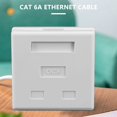 thumbnail image 2 of RJ45 Network Socket - Shielded Surface Mounted Double Wall Socket with CAT6A Ethernet LAN Cable Port for Network Cable, 2 of 7