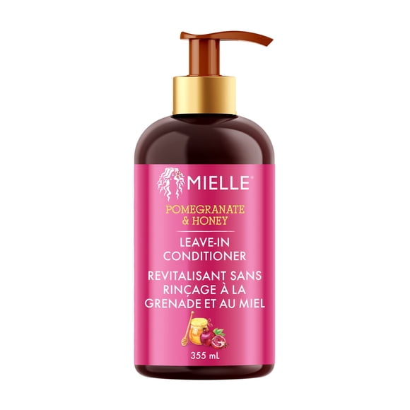 Mielle Pomegranate & Honey Leave-In Conditioner – Moisturizing Leave-In for Thick, Curly & Coily Hair – 12 fl oz / 355 mL