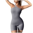 thumbnail image 1 of Mrat Linen Pants Ladiesummer Femmes Été Uni Régulier Col Rond Sans Manches Femmes Manches Courtes une-Pièce Vêtement Pantalon Coupe Ample S-445 Gris P, 1 of 8