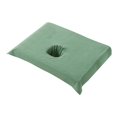 thumbnail image 2 of Cotton SPA Half Table Cover Beauty Salon Bed Face Hole Towel - Dark Green,, 2 of 7