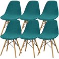 thumbnail image 1 of Shell Dining Room Chair Slipcovers Set of 2/4/6,Stretch Modern Armless Lounge Chair Slipcovers Protector for Kitchen Dining Living Room(Sapphire Blue,6Pcs), 1 of 5