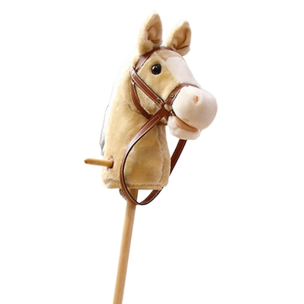 Esquirla Bâton Cheval Amusant Robuste pour 3 Ans+ Garçons Filles Enfants Noir Sans Rouleau