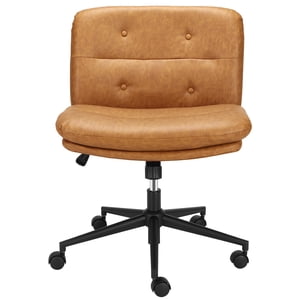 Armless Office Desk Chair with Wheels, Armless Legged Office Chairs with Height Adjustable, 360° Swivel Vanity Chair