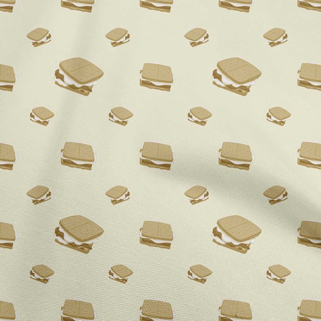 oneOone Polyester Spandex Medium Yellow Fabric Food Dress Material Fabric Print Fabric By The Yard 56 Inch Wide