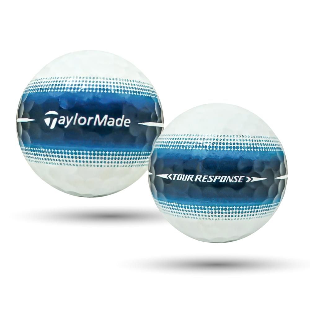 Mulligan - 12 balles de golf récupérées Taylormade Tour Response Stripe Pristine , bleues