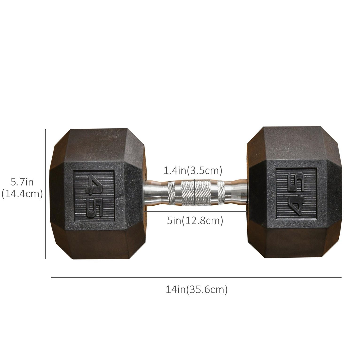 Soozier 45lbs Haltère courte entraînement musculaire haltérophilie caoutchouc