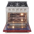 thumbnail image 2 of KUCHT Cuisinière à Gaz Professionnelle de 30 Po, 4,2 Pi3, avec Four à Convection et Porte Rouge, 2 of 10
