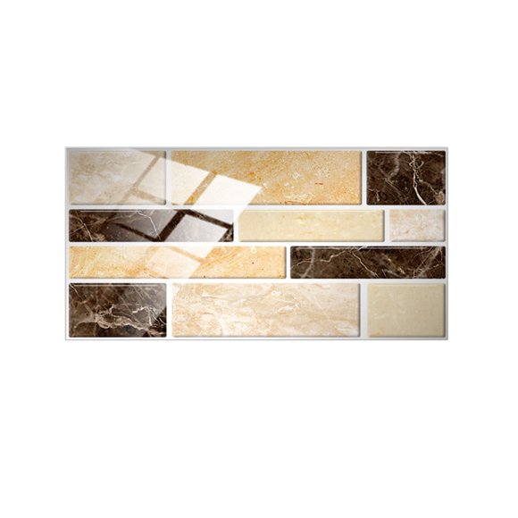 Adhesive Crystal Wall Tile Stickers - 1PC, PVC, for Kitchen/Bathroom Decor, Removable/Reusable, Easy to Apply