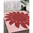 thumbnail image 3 of Ahgly Company Tapis d'Intérieur Lavables en Machine Rectangle Pastel Transitionnel Rose, 2' x 4', 3 of 7