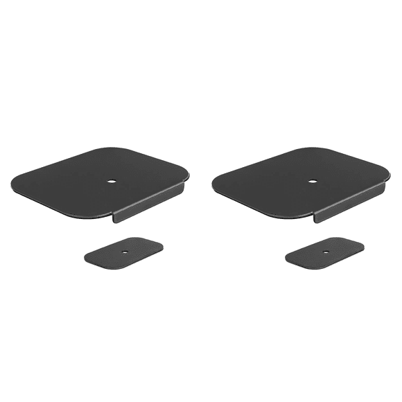 2X Adjustable Monitor Mount Plate Reinforcement for Enhanced Monitor Stand Stability Supports Angles and Heights,2 x Monitor Mount Plate,Black