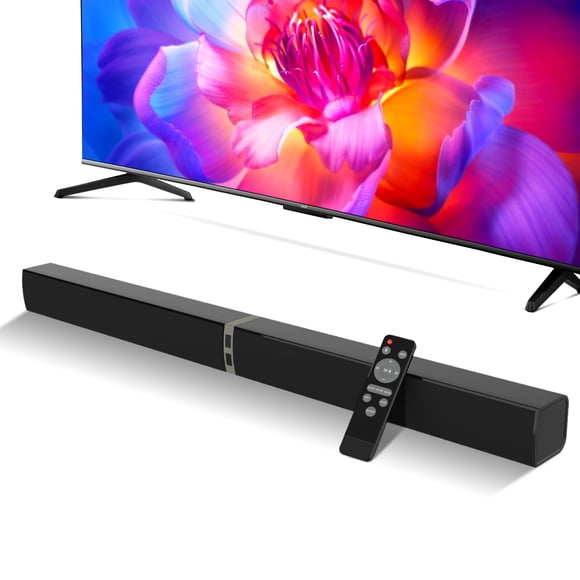 MZEIBO Barre de Son, Barre de Son pour Télé 80 W avec Bluetooth 5.3 Stéréo Son Immersif Conception 2-en-1 Détachable pour Cinéma Maison Télé Intelligente PC et Expérience Musicale