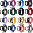 thumbnail image 4 of ALMNVO Apple Watch Band 41mm Screen Protector Case Braided Solo Loop Strap with Protective Case, Stretchy Wristband Elastic Nylon Strap Bracelet for iWatch Series 7,Blueberry, 4 of 6