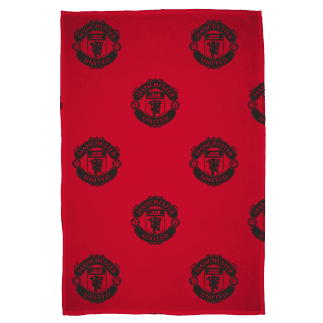 Character World Manchester United Fleece Sherpa Back Blanket