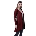 thumbnail image 3 of Moomaya Cardigan d'Été Long en Coton pour Femmes à Manches Longues, Style Hi-Lo, Ourlet Arrondi, 3 of 7