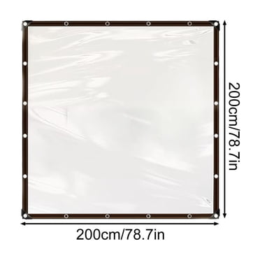 tumgatte Clear Tarps Poly Tarpaulin Outdoor Garden Rainproof Covering Clear Vinyl Tarp with for Patio for Covering Henhouse Porch Canopy Plant Camping Christmas Deals