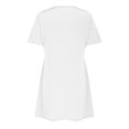 thumbnail image 3 of biudgviw Robes d'Été pour Femmes à Manches Courtes Col Ras du Cou Ajourées Robe T-Shirt Ligne A Décontractée Ample Mini-Robe, 3 of 5