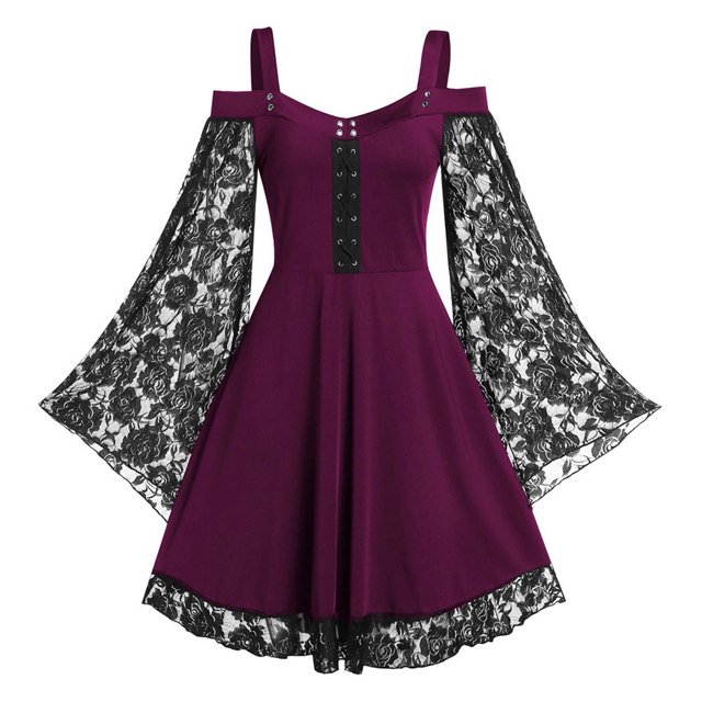 Jsaierl Costume Renaissance pour Femmes Vintage Médiéval Élégant Gothique Robes Maxi Cosplay Fête Steampunk Robe de Bal Robe Chemise