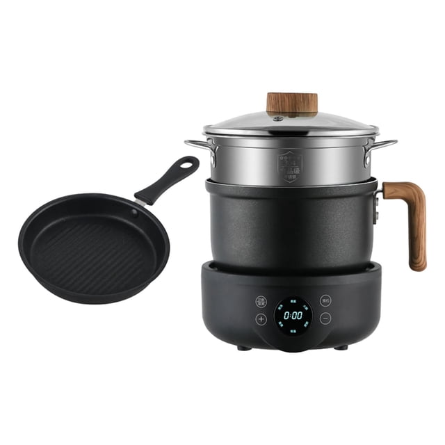Cuiseur Électrique Portable à Chauffage Rapide avec Protection contre la Surchauffe et Poêle à Frire
