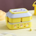 thumbnail image 1 of Up to 50% off ! TopLLC Double-layer Compartmented Lunch Box Student Insulated Lunch Box Microwave Portable Portable Compartmented Lunch Box on Clearance, 1 of 6