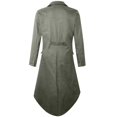 thumbnail image 4 of Gspmoly Mens Shirts, Mens Gothic Solid Color Top Steampunk Medieval Tailcoat Uniform Performance Suit Lapel Jacket Going Out Tops Clearance, 4 of 4