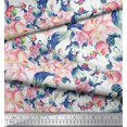 thumbnail image 3 of Soimoi Moss Georgette Fabric Leaves & Buds Flower Printed Fabric 1 Yard 42 Inch Wide, 3 of 3